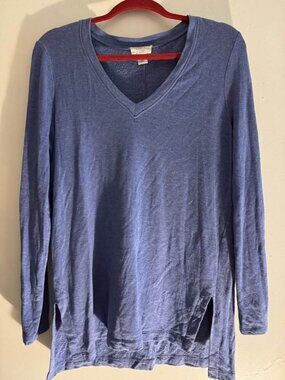Loft Blue Lounge Wear Women Size M V Neck